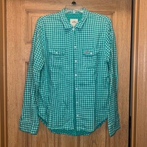 Hollister Button Up Plaid Shirt, size L